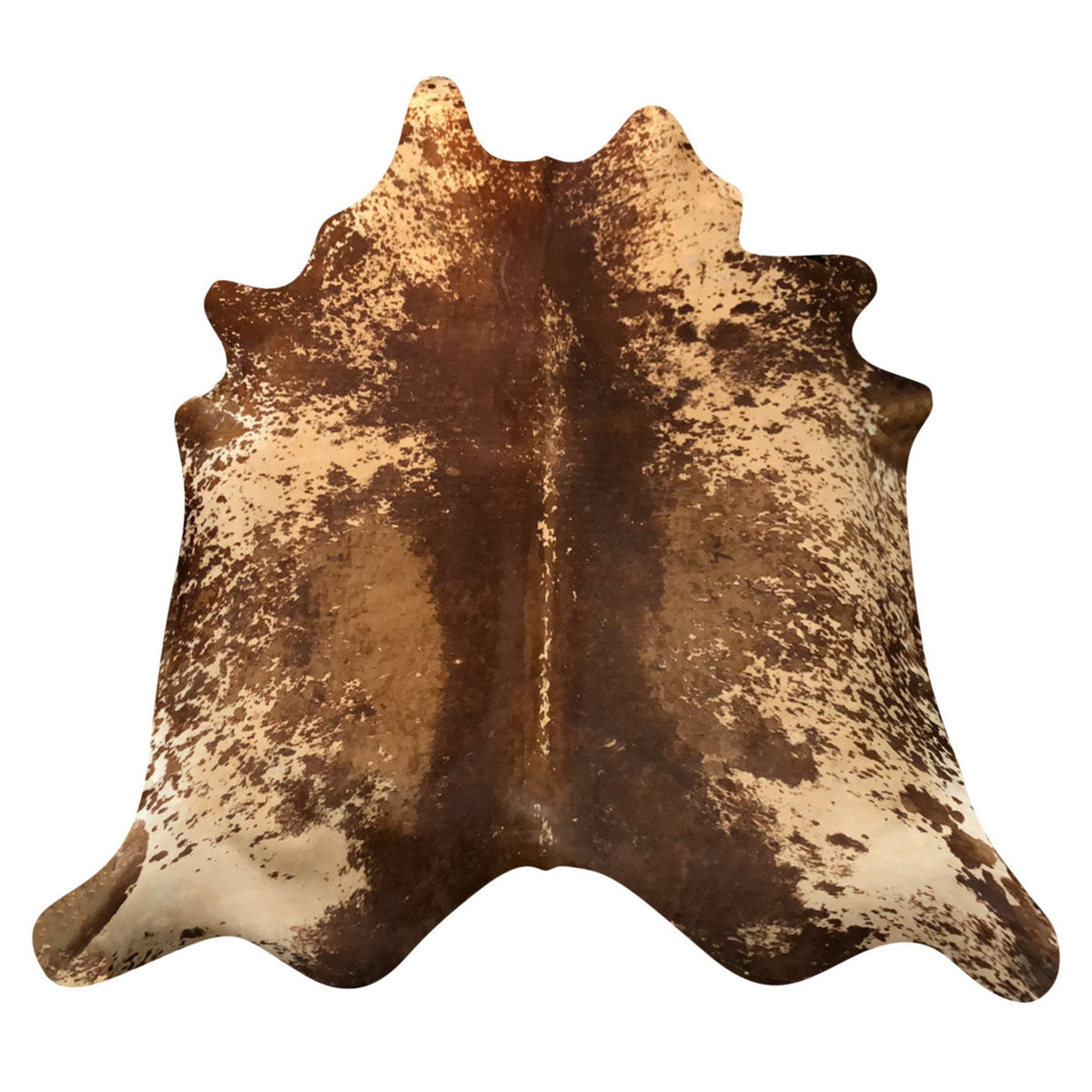 Natural Brazilian Cowhide Rug -  Chocolate, Beige & Caramel