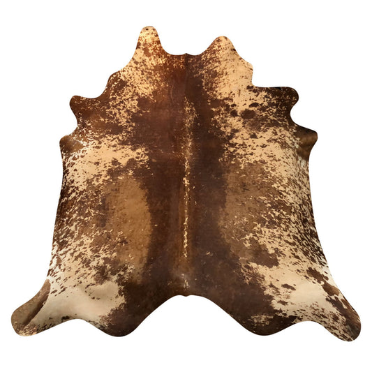 Natural Brazilian Cowhide Rug -  Chocolate, Beige & Caramel