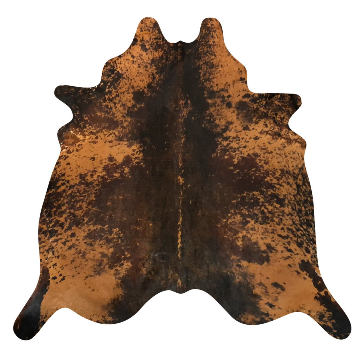 Natural Brazilian Cowhide Rug -  Espresso & Caramel