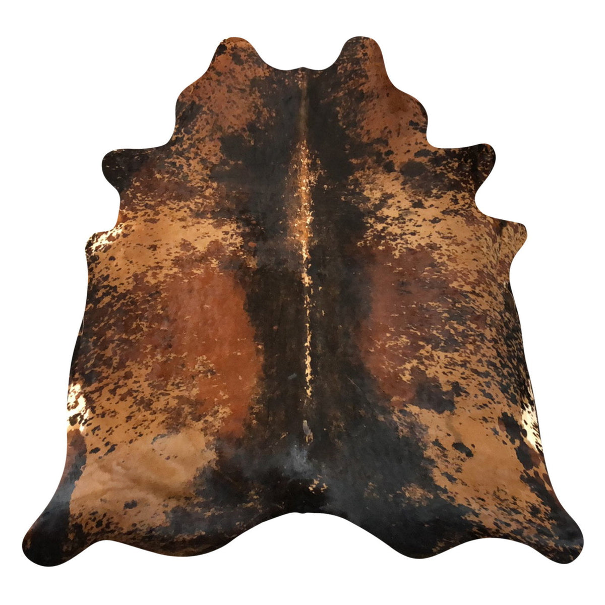 Natural Brazilian Cowhide Rug -  Espresso, Mocha & Ivory