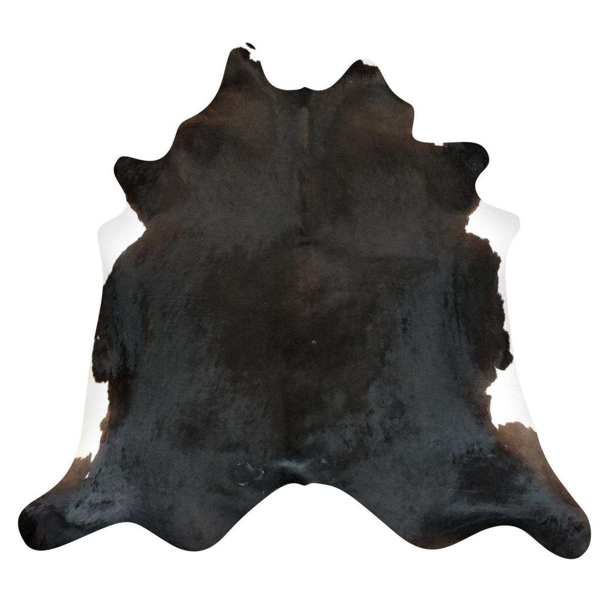 Natural Brazilian Cowhide Rug -  Espresso & Ivory