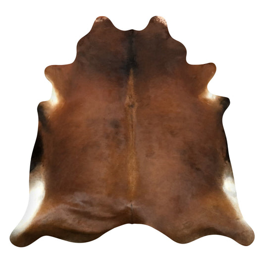 Natural Brazilian Cowhide Rug -  Mocha & Ivory