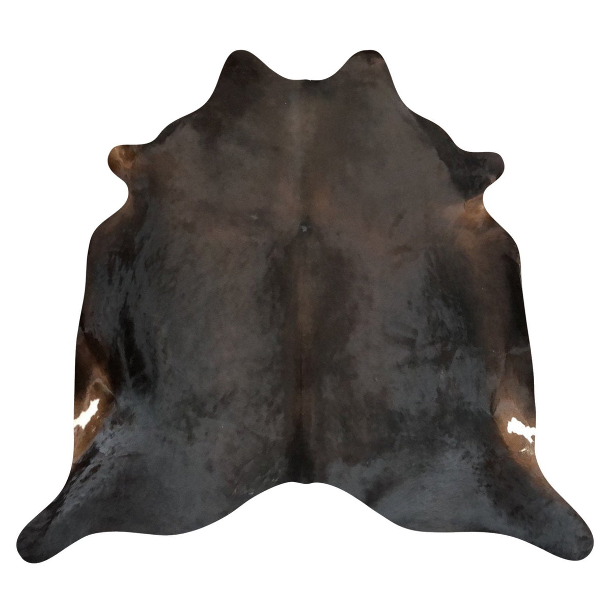 Natural Brazilian Cowhide Rug -  Espresso & Ivory