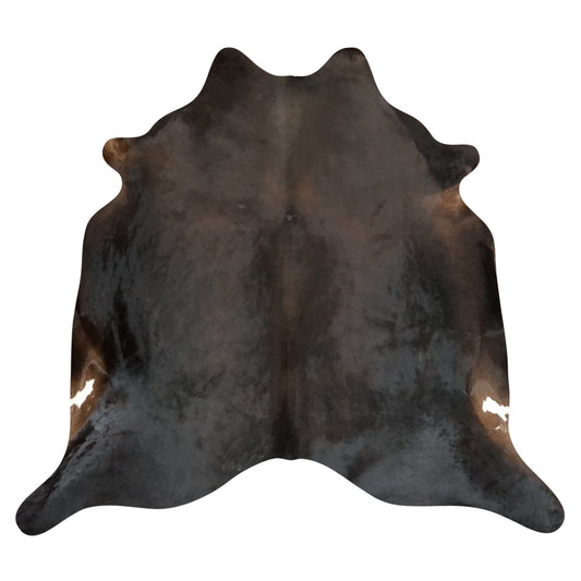 Natural Brazilian Cowhide Rug -  Espresso & Ivory