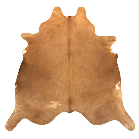 Natural Brazilian Cowhide Rug -  Caramel & Ivory