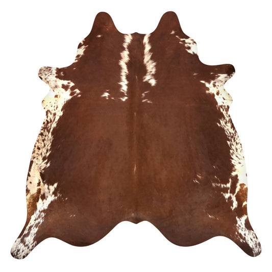 Natural Brazilian Cowhide Rug -  Mocha & Ivory