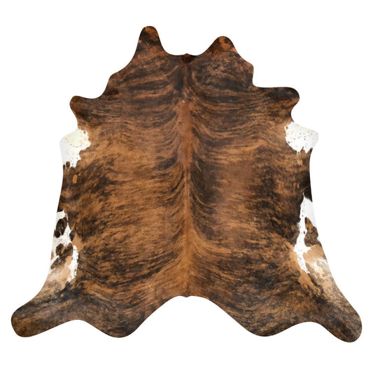 Natural Brazilian Cowhide Rug -  Caramel, Espresso & Ivory
