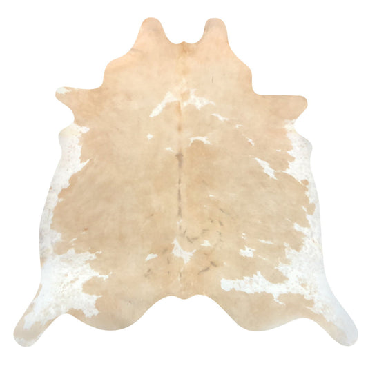 Natural Brazilian Cowhide Rug -  Caramel & Ivory