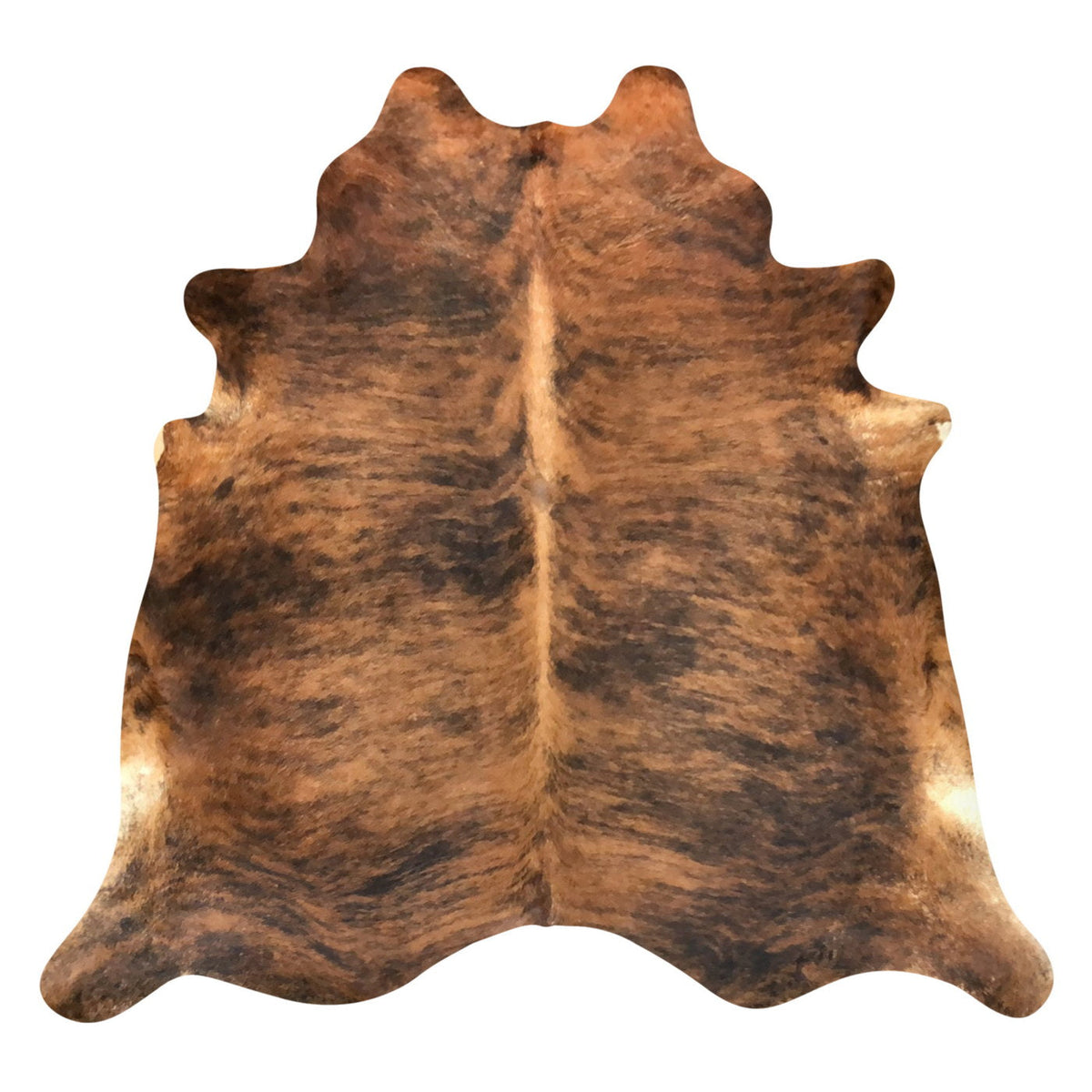 Natural Brazilian Cowhide Rug -  Caramel, Espresso & Ivory