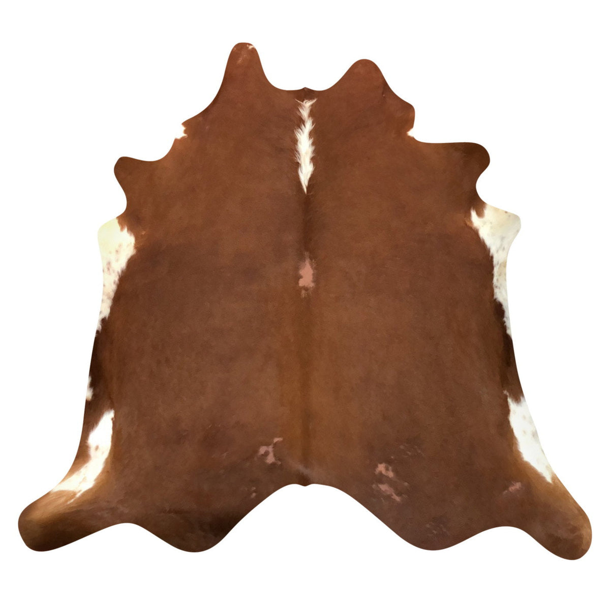 Natural Brazilian Cowhide Rug -  Mocha & Ivory