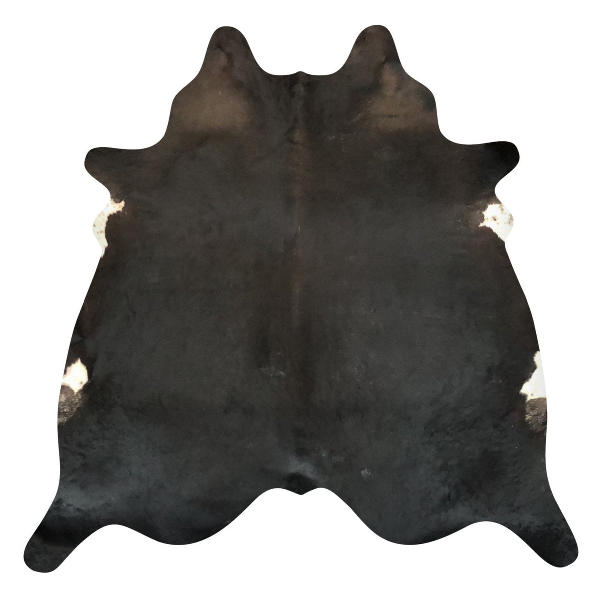 Natural Brazilian Cowhide Rug -  Espresso & Ivory