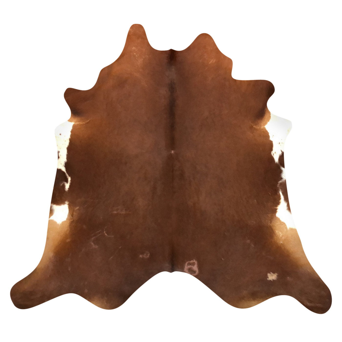 Natural Brazilian Cowhide Rug -  Mocha & Ivory