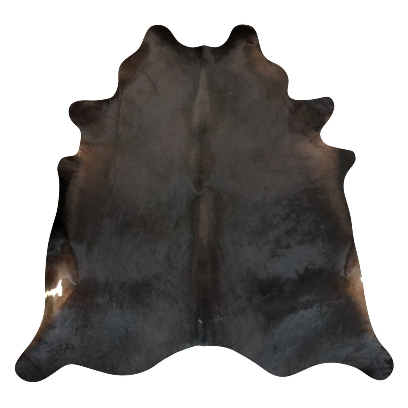 Natural Brazilian Cowhide Rug -  Espresso & Ivory