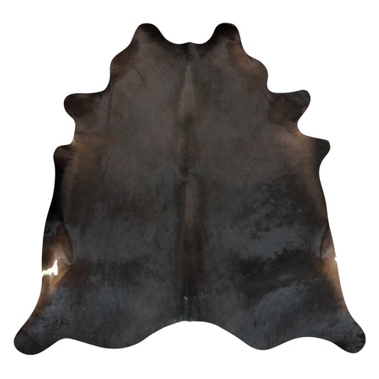 Natural Brazilian Cowhide Rug -  Espresso & Ivory