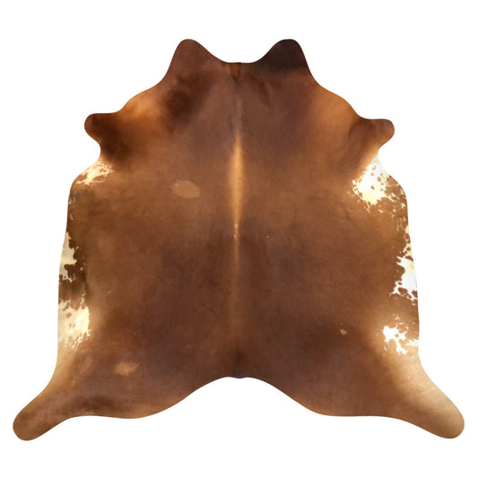 Natural Brazilian Cowhide Rug -  Mocha & Ivory