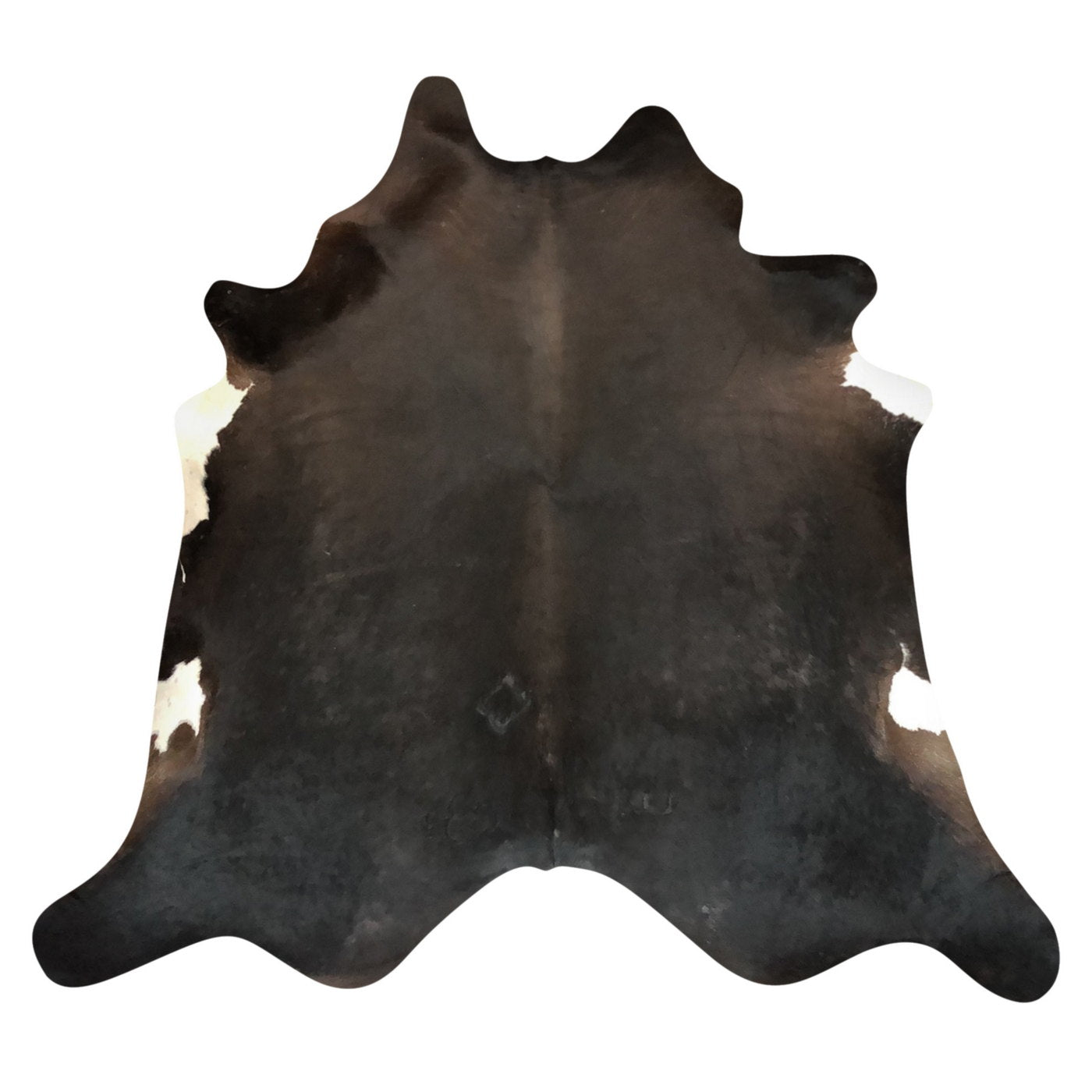 Natural Brazilian Cowhide Rug -  Espresso & Ivory