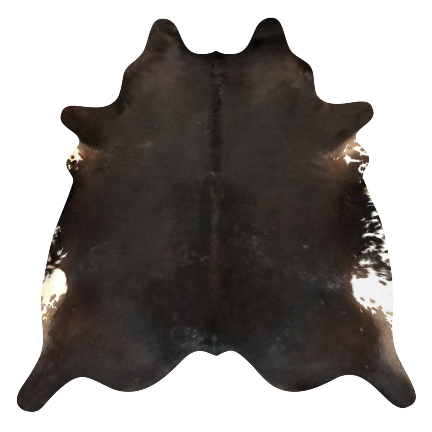 Natural Brazilian Cowhide Rug -  Espresso & Ivory
