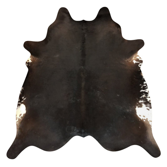 Natural Brazilian Cowhide Rug -  Espresso & Ivory