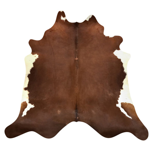 Natural Brazilian Cowhide Rug -  Mocha & Ivory