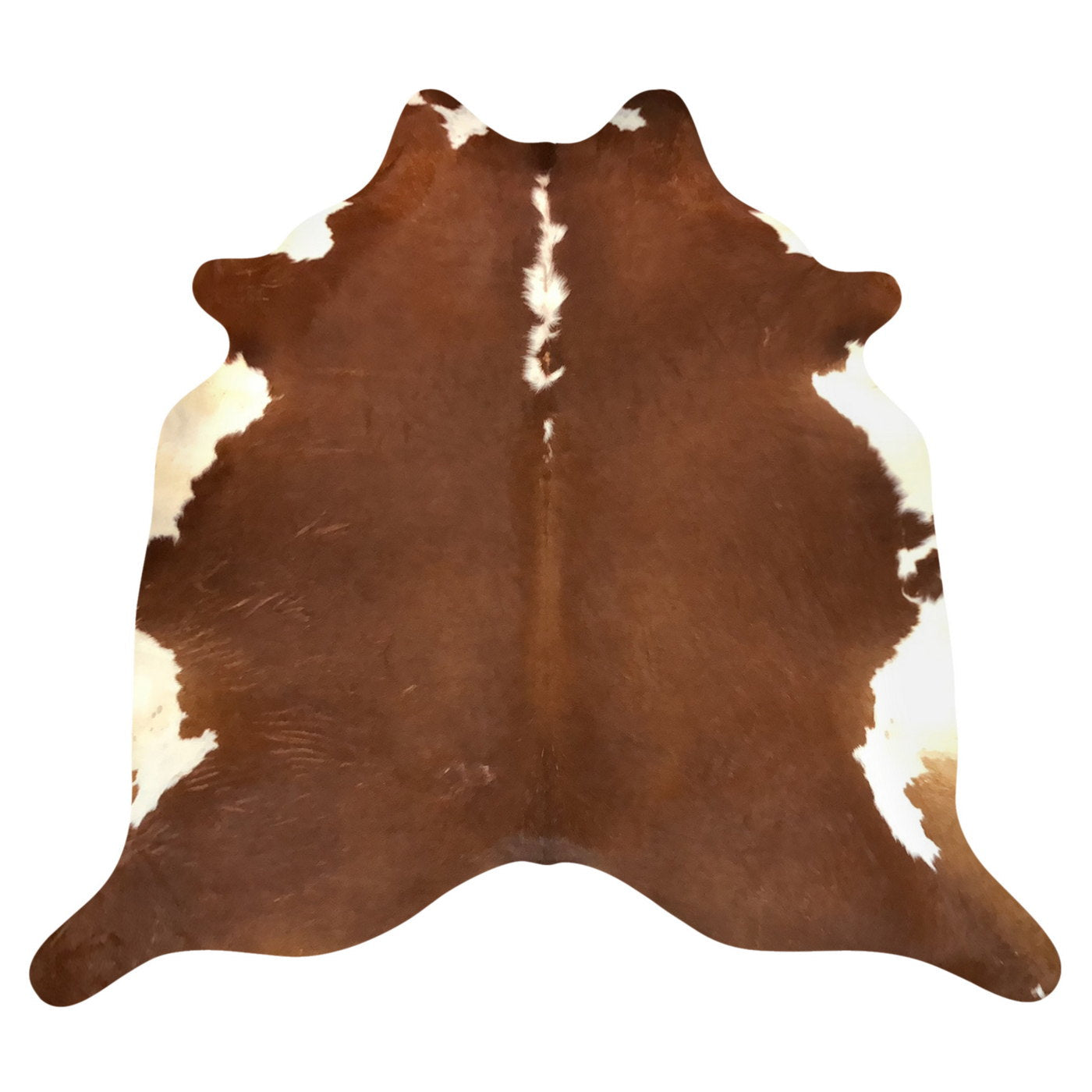 Natural Brazilian Cowhide Rug -  Mocha & Ivory