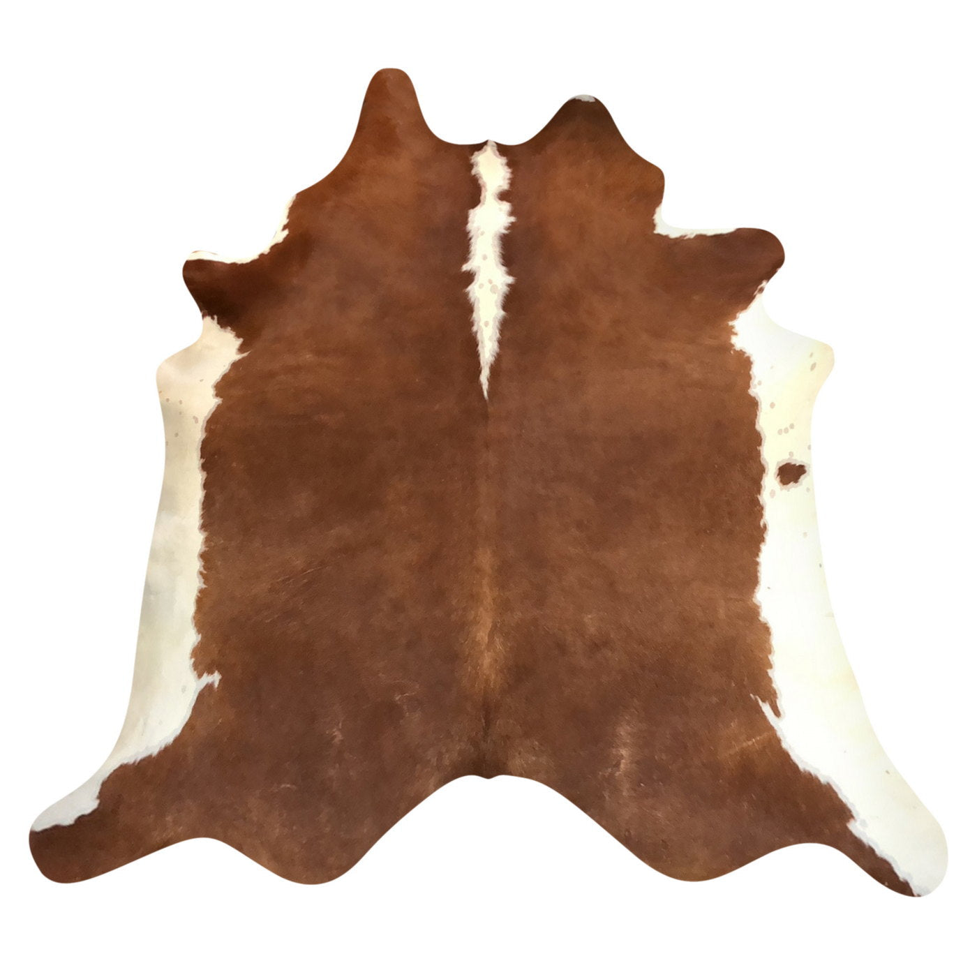 Natural Brazilian Cowhide Rug -  Mocha & Ivory
