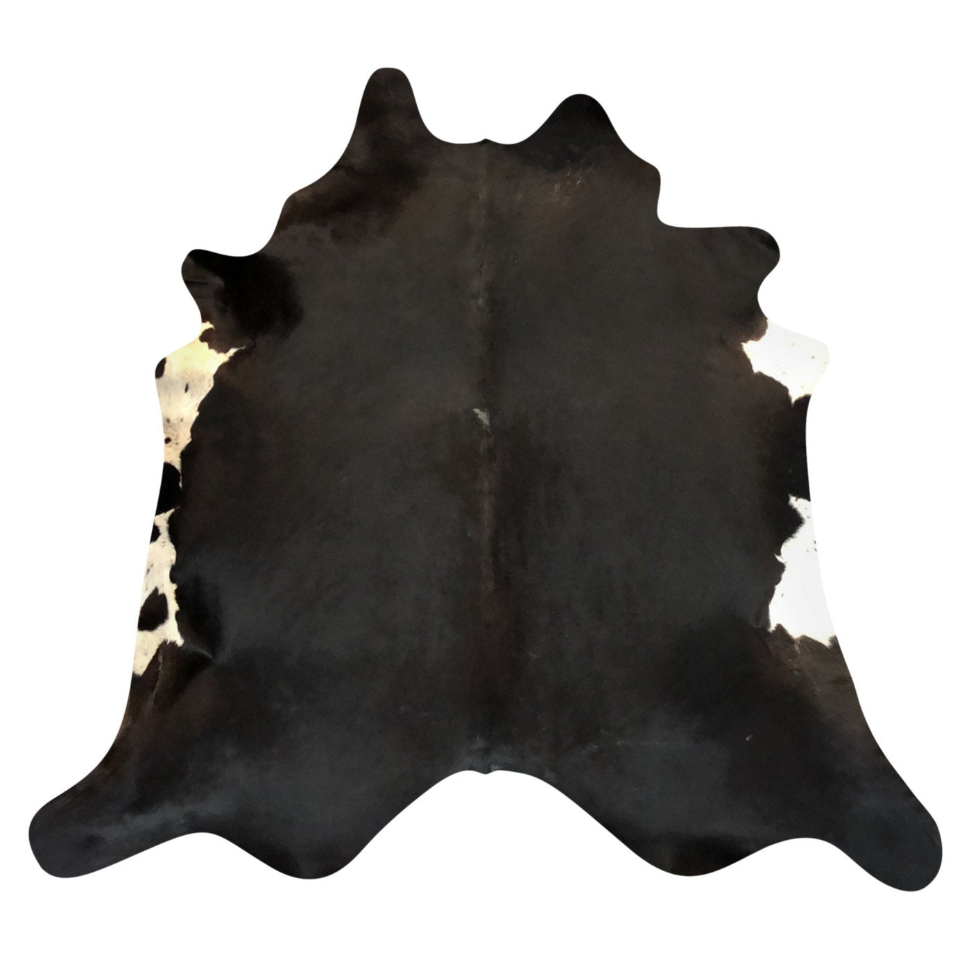 Natural Brazilian Cowhide Rug -  Espresso & Ivory