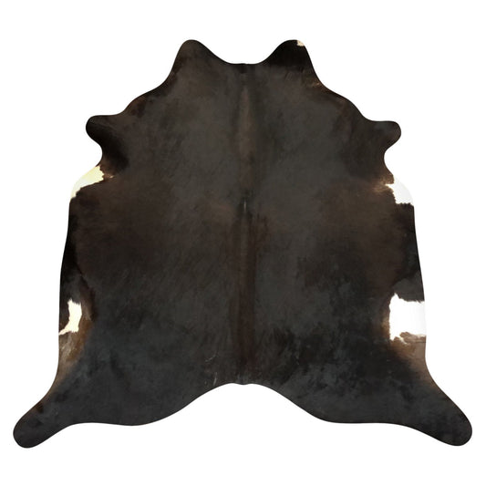Natural Brazilian Cowhide Rug -  Espresso & Ivory