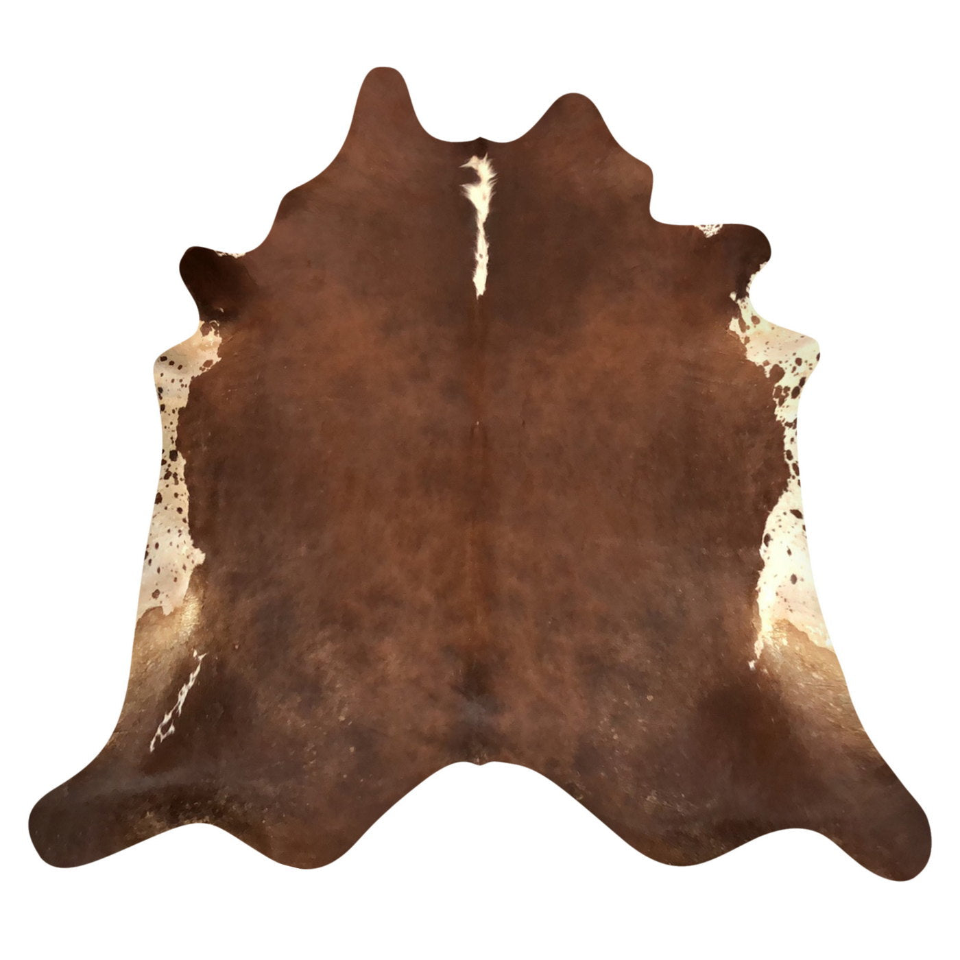 Natural Brazilian Cowhide Rug -  Mocha & Ivory