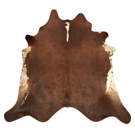 Natural Brazilian Cowhide Rug -  Mocha & Ivory