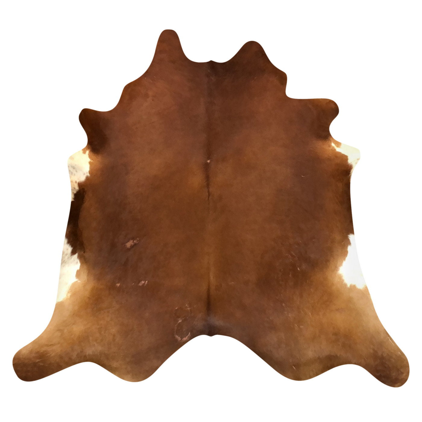 Natural Brazilian Cowhide Rug -  Mocha & Ivory