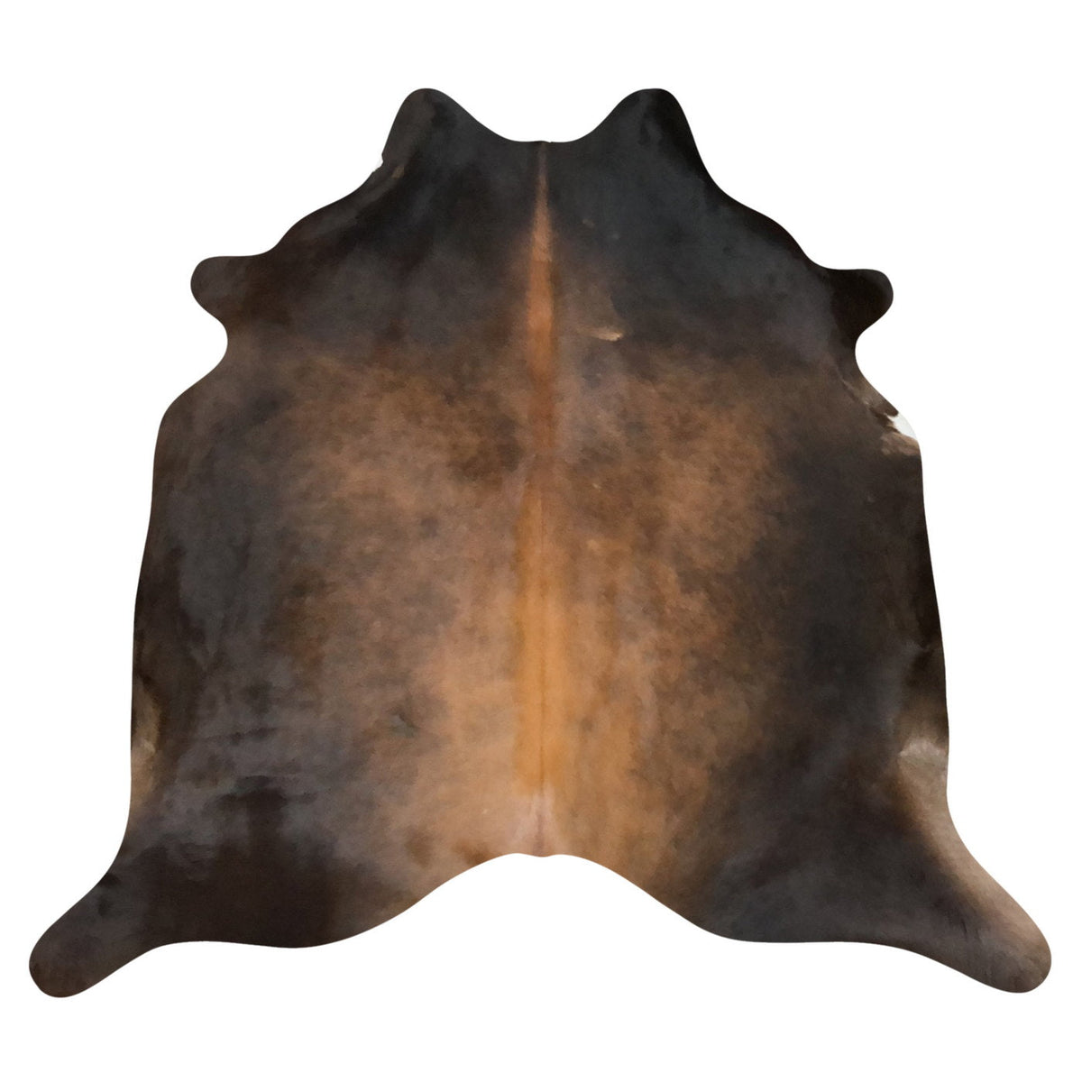 Natural Brazilian Cowhide Rug -  Espresso, Caramel & Ivory
