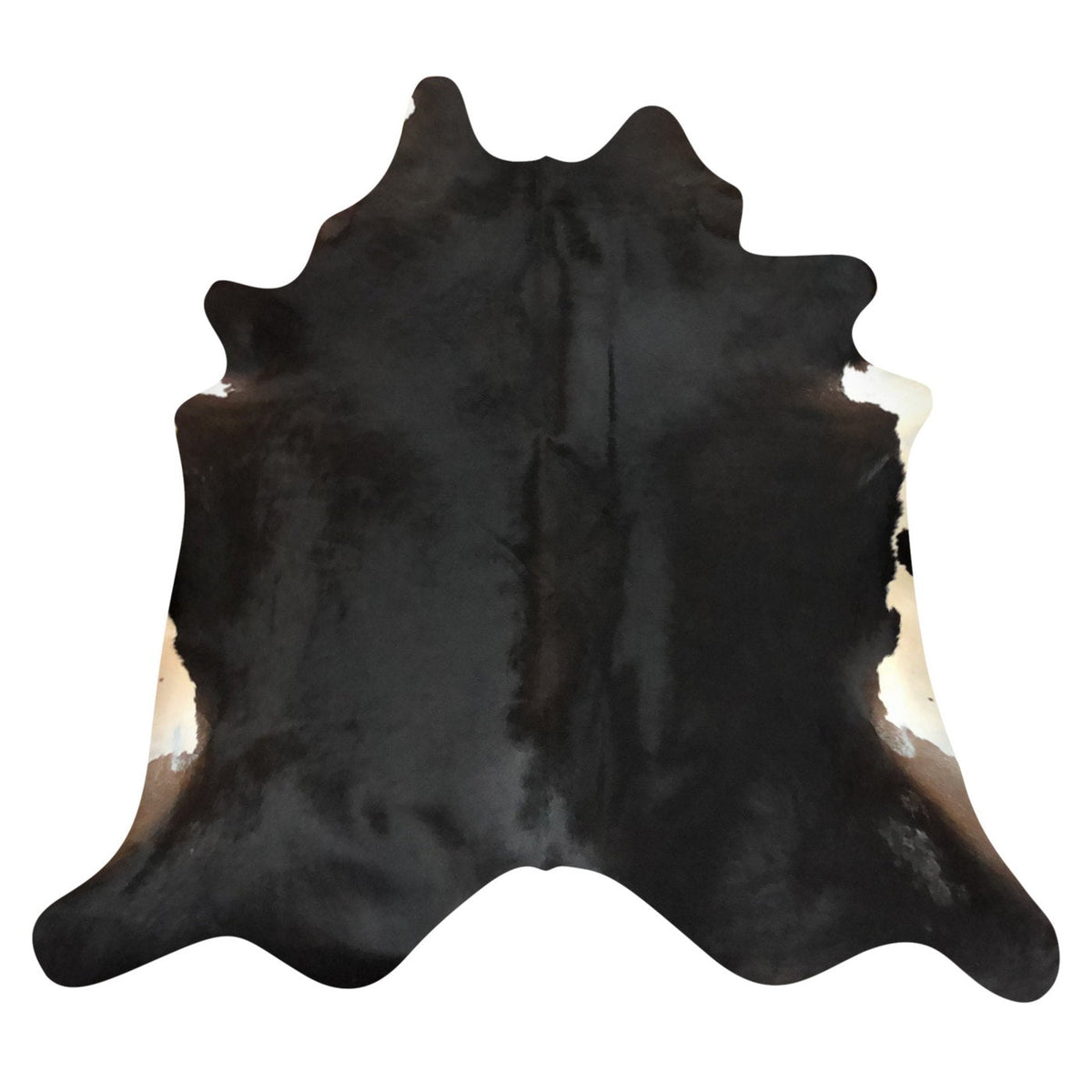 Natural Brazilian Cowhide Rug -  Espresso & Ivory