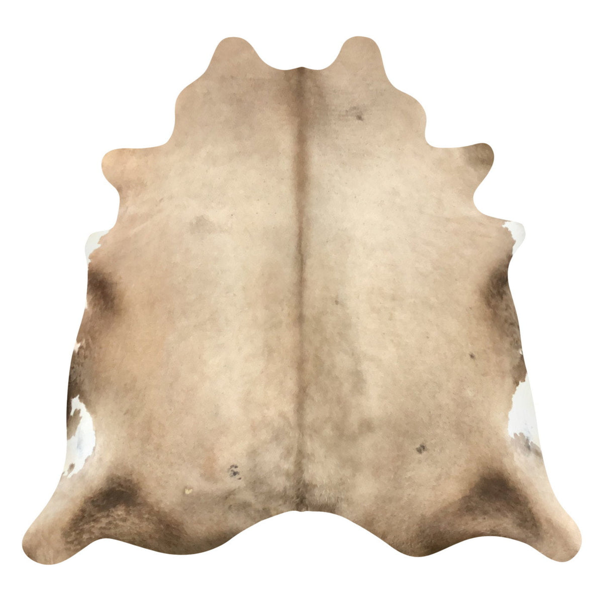 Natural Brazilian Cowhide Rug -  Caramel, Chocolate & Ivory