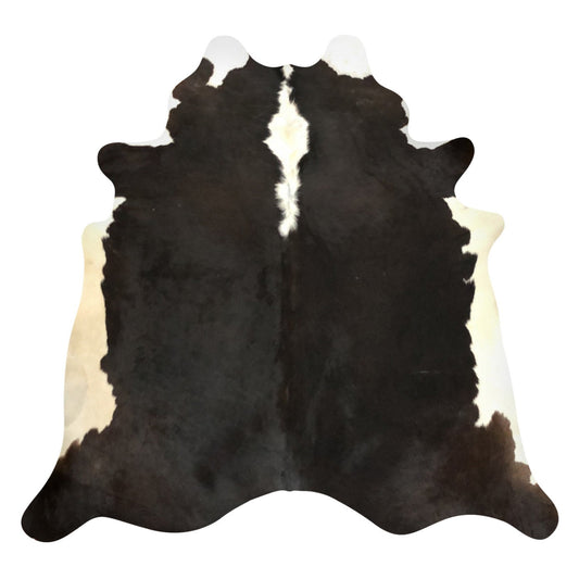 Natural Brazilian Cowhide Rug -  Espresso & Ivory