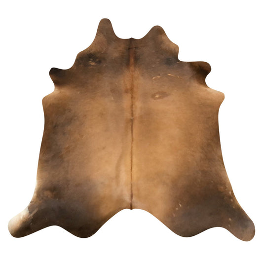 Natural Brazilian Cowhide Rug -  Caramel, Chocolate & Ivory
