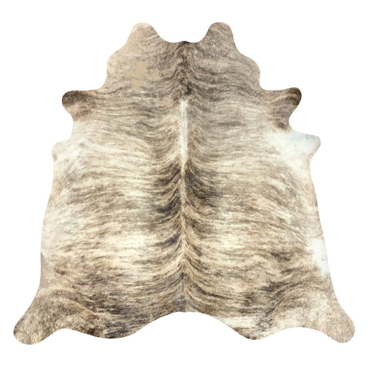 Natural Brazilian Cowhide Rug -  Espresso, Beige & Ivory