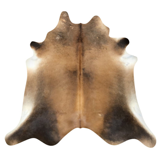 Natural Brazilian Cowhide Rug -  Caramel, Espresso & Ivory