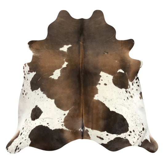 Natural Brazilian Cowhide Rug -  Chocolate & Ivory