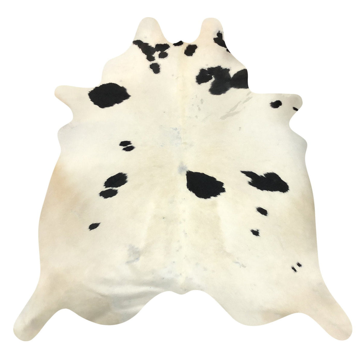 Natural Brazilian Cowhide Rug -  Ivory & Espresso