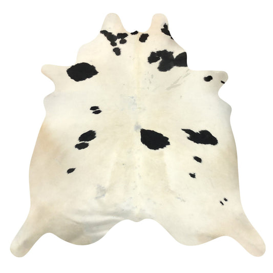 Natural Brazilian Cowhide Rug -  Ivory & Espresso