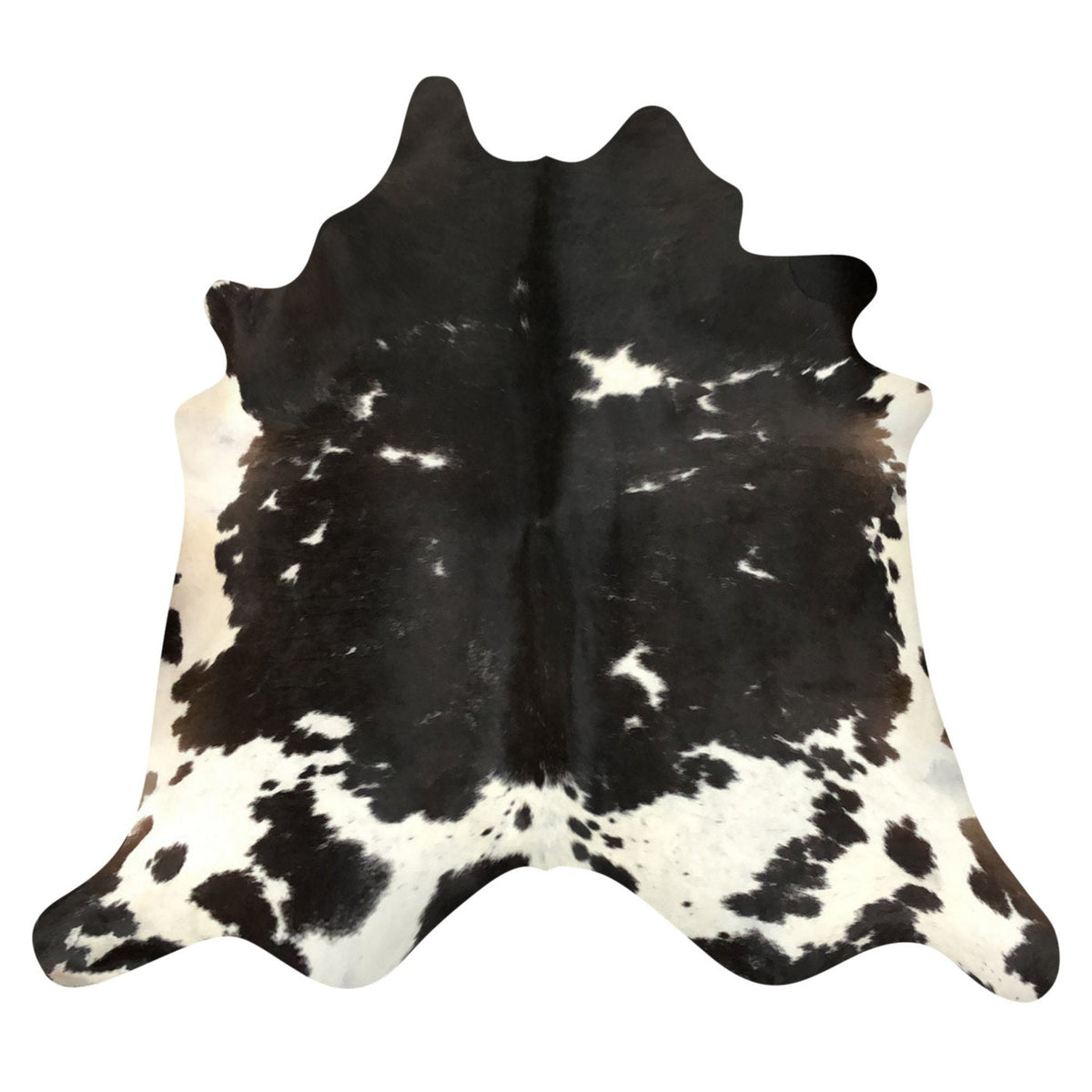 Natural Brazilian Cowhide Rug -  Espresso & Ivory