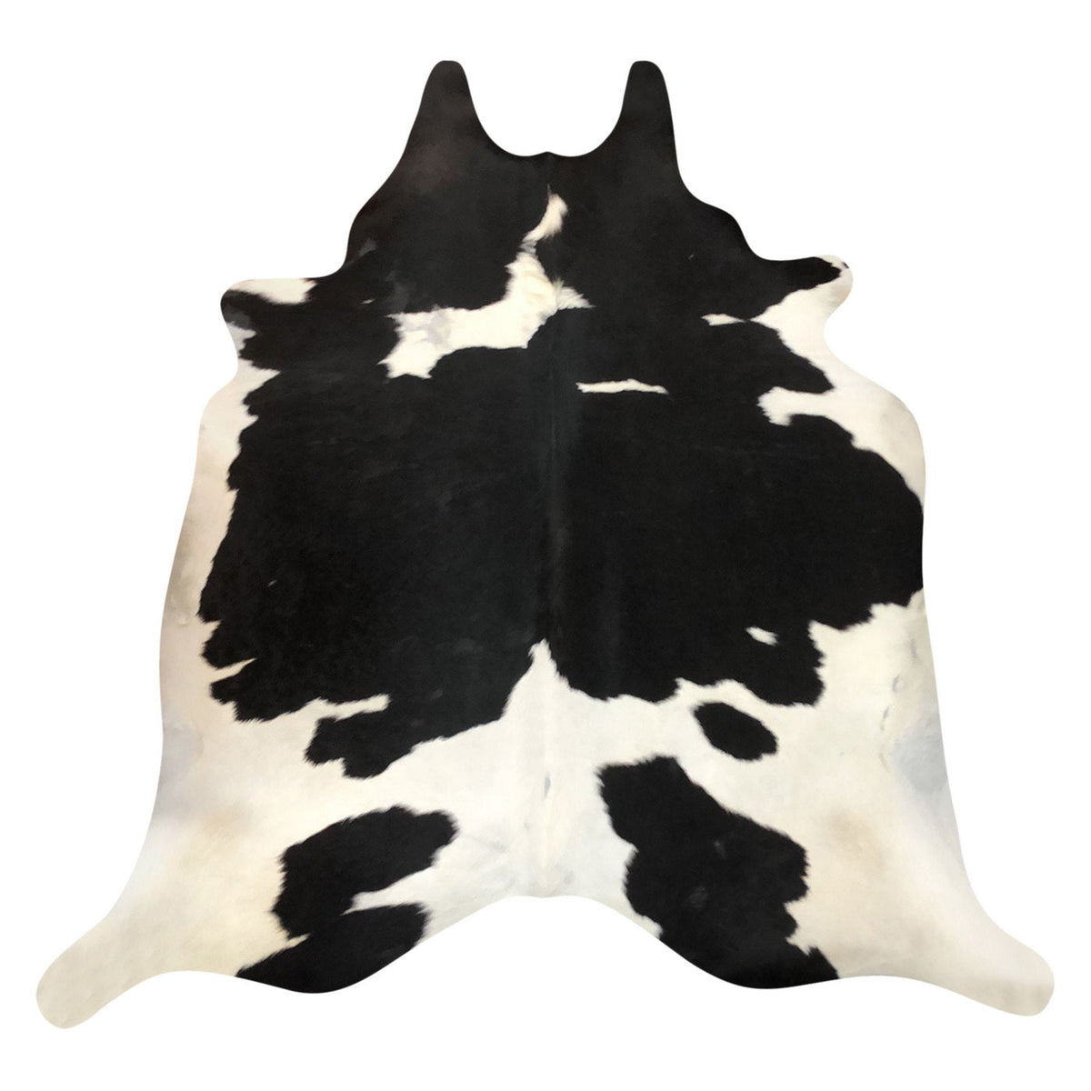 Natural Brazilian Cowhide Rug -  Espresso & Ivory