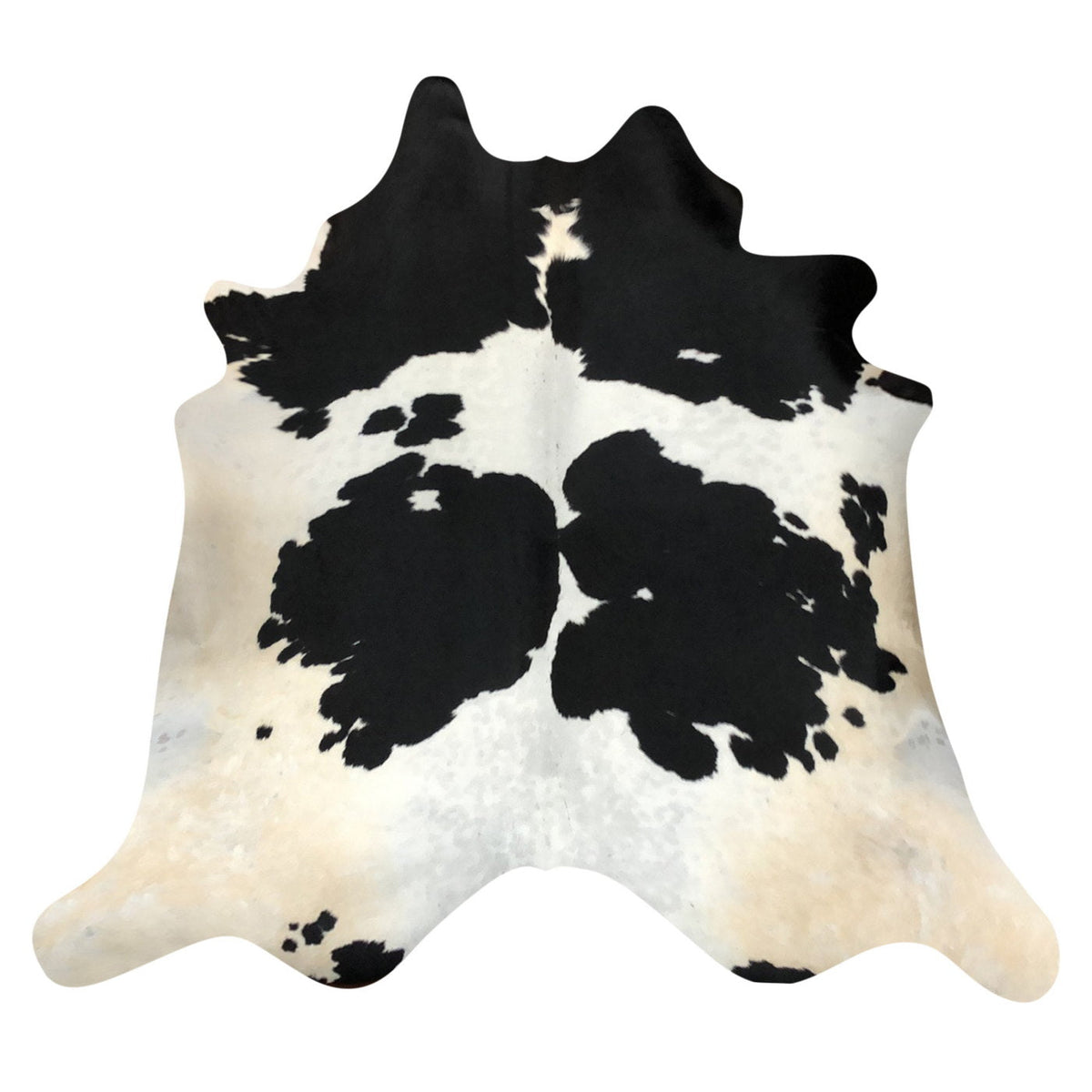 Natural Brazilian Cowhide Rug -  Espresso, Beige & Ivory