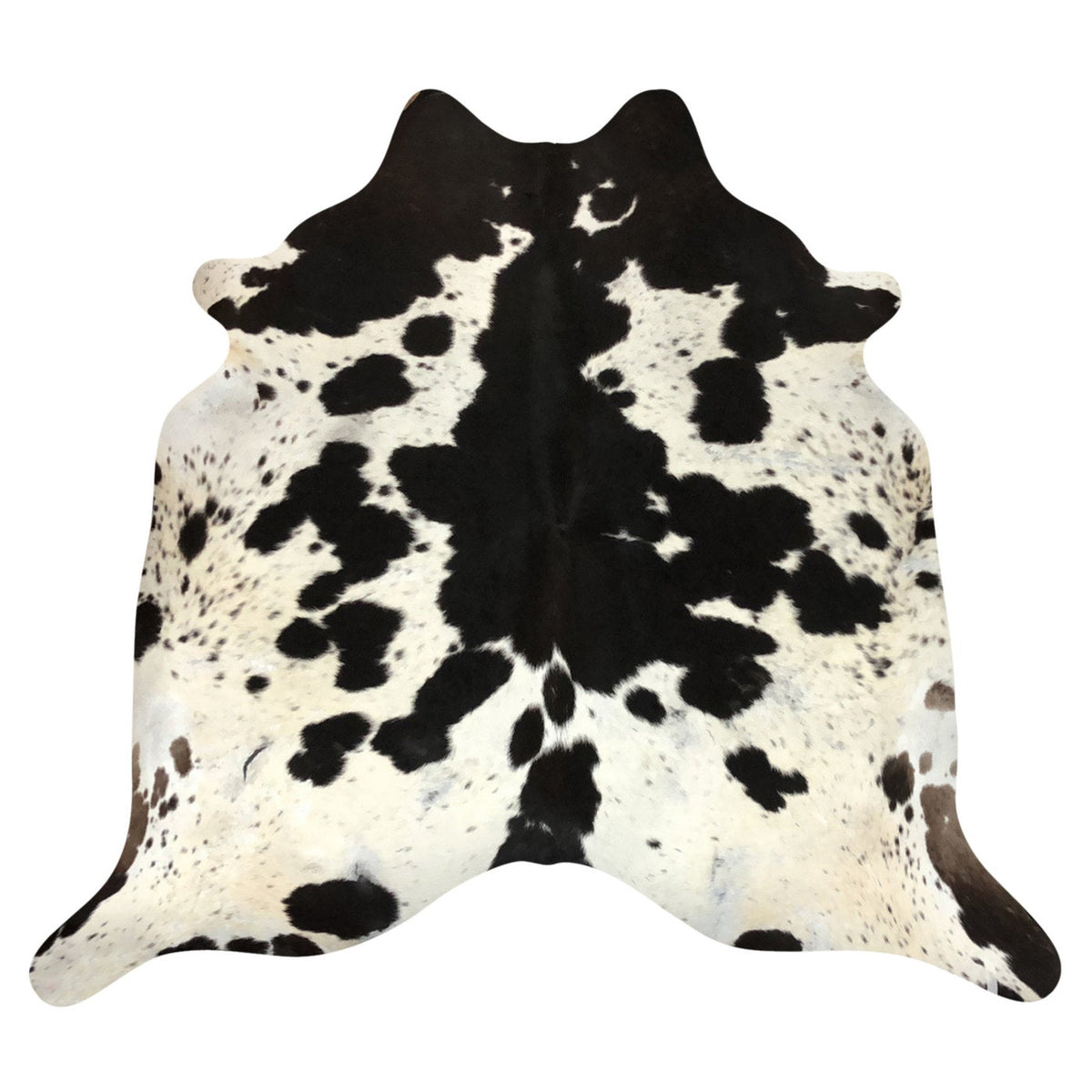 Natural Brazilian Cowhide Rug -  Espresso & Ivory