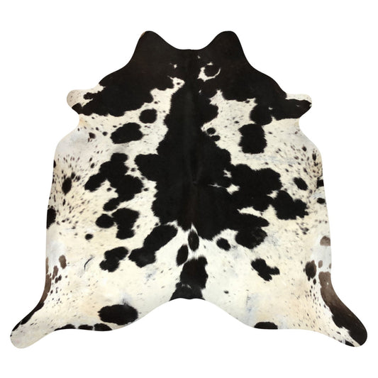 Natural Brazilian Cowhide Rug -  Espresso & Ivory
