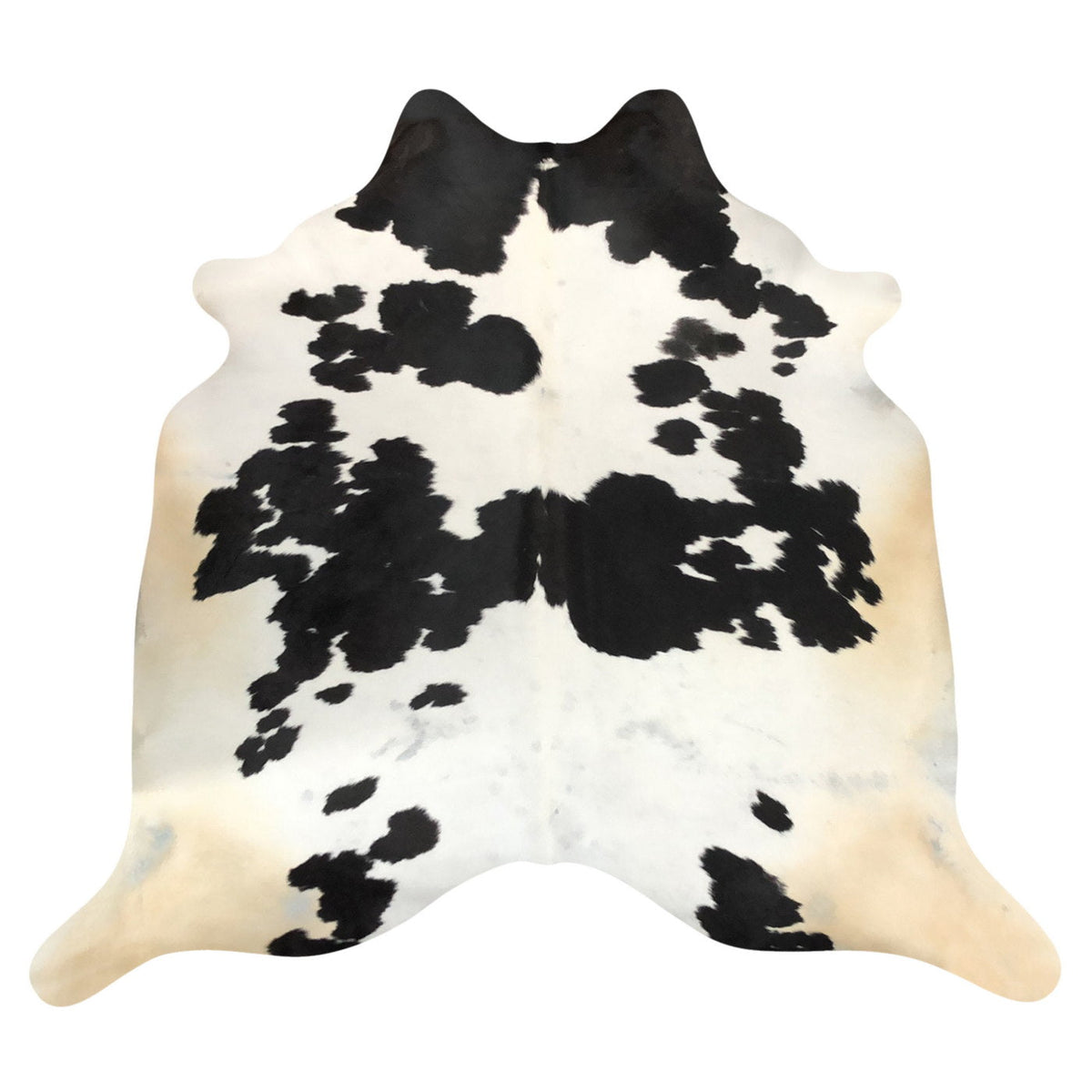 Natural Brazilian Cowhide Rug -  Espresso & Ivory