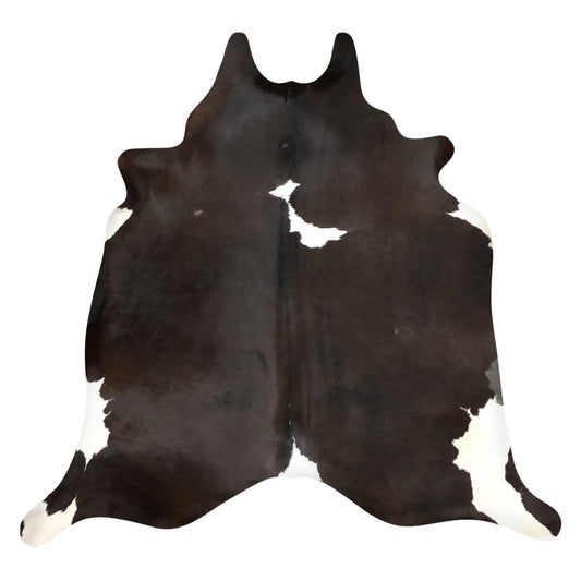 Natural Brazilian Cowhide Rug -  Espresso & Ivory