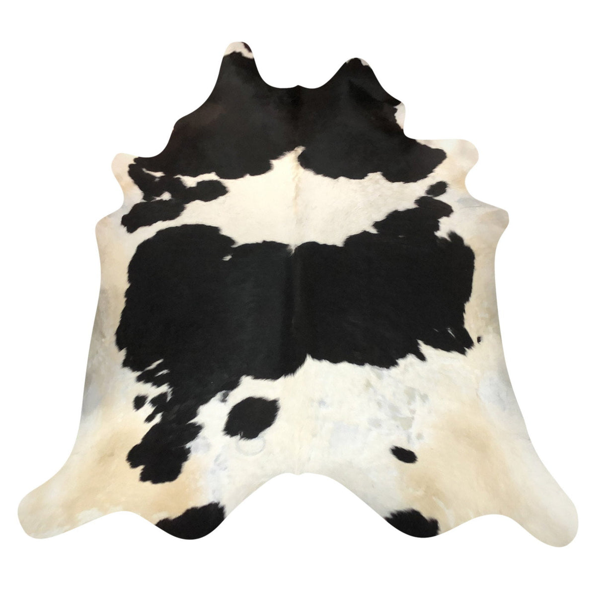 Natural Brazilian Cowhide Rug -  Espresso, Beige & Ivory