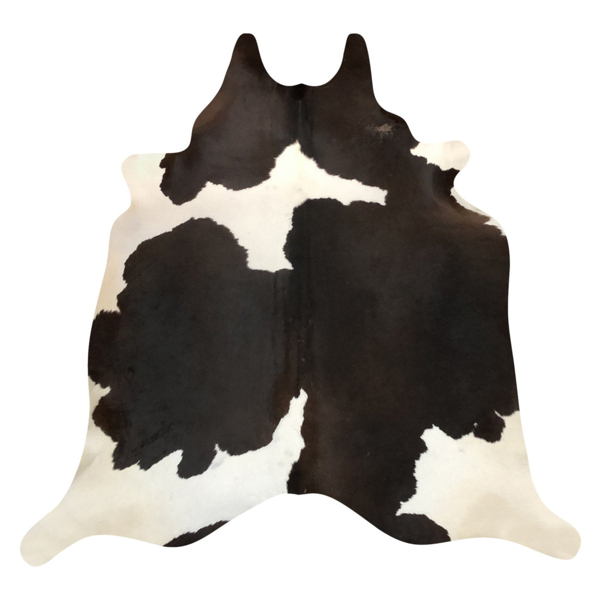 Natural Brazilian Cowhide Rug -  Espresso & Ivory