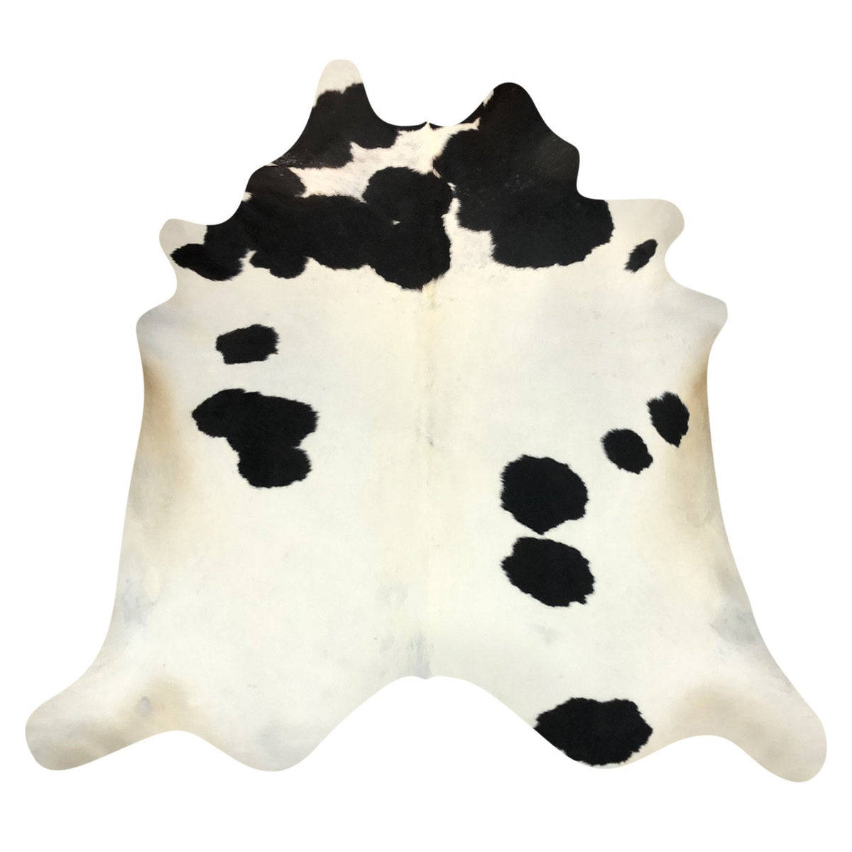 Natural Brazilian Cowhide Rug -  Ivory & Espresso